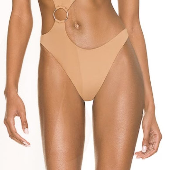 NWT X TESSA BROOKS One Piece Swimsuit, Camel - Picture 3 of 9